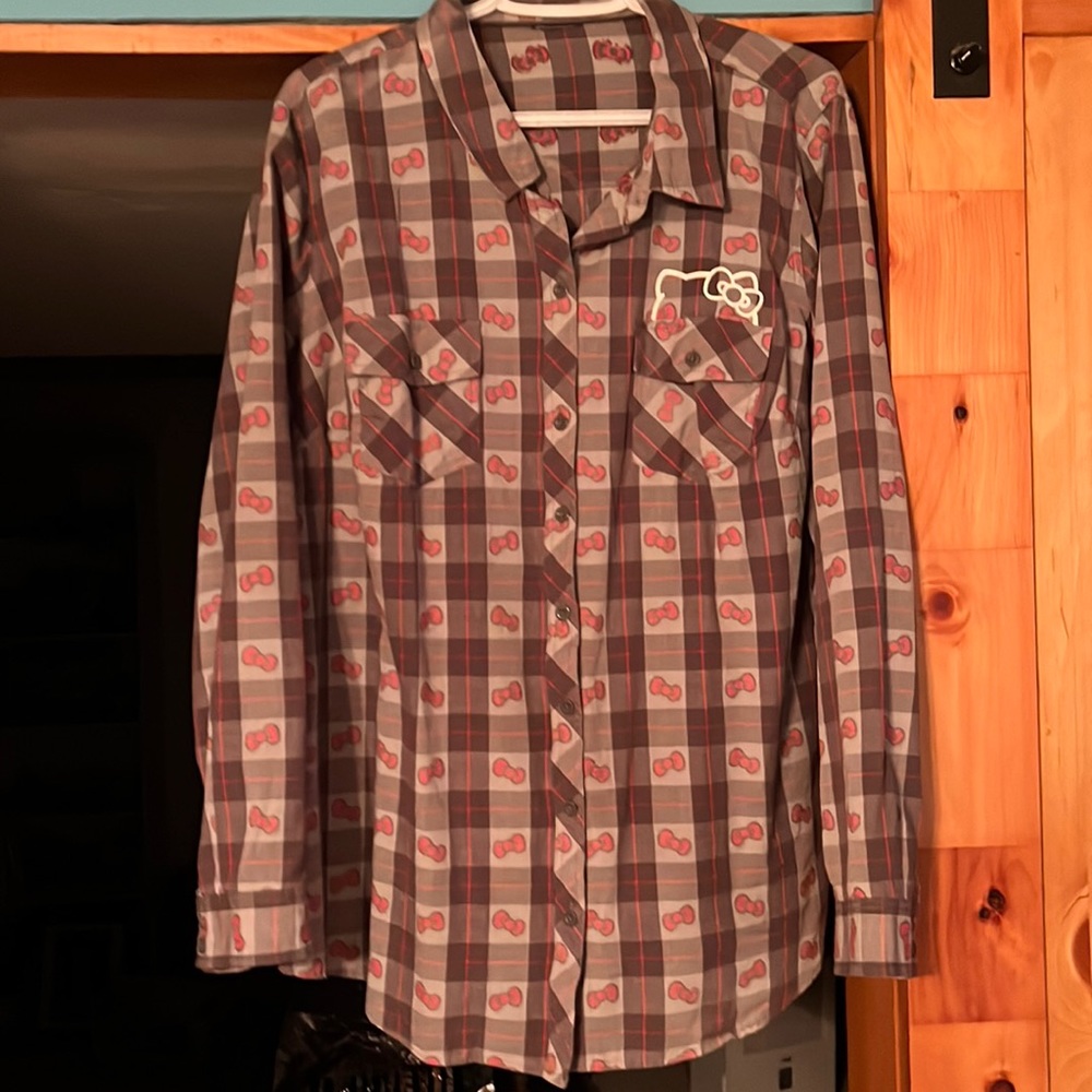 Hello Kitty Plaid Shirt.